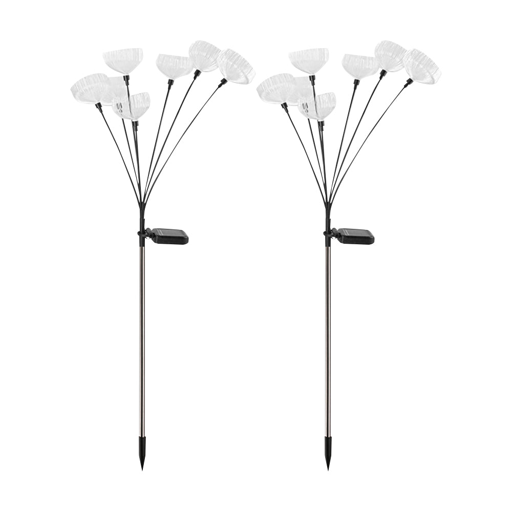 2-Pack Solar Outdoor Lights 6 Heads Color Changing Jellyfish Solar Garden Lights