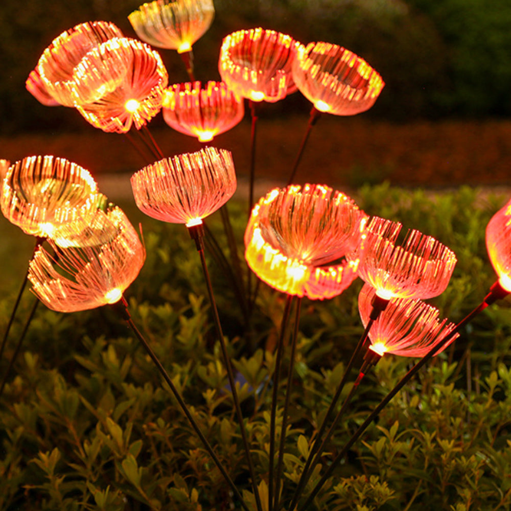 2-Pack Solar Outdoor Lights 6 Heads Color Changing Jellyfish Solar Garden Lights