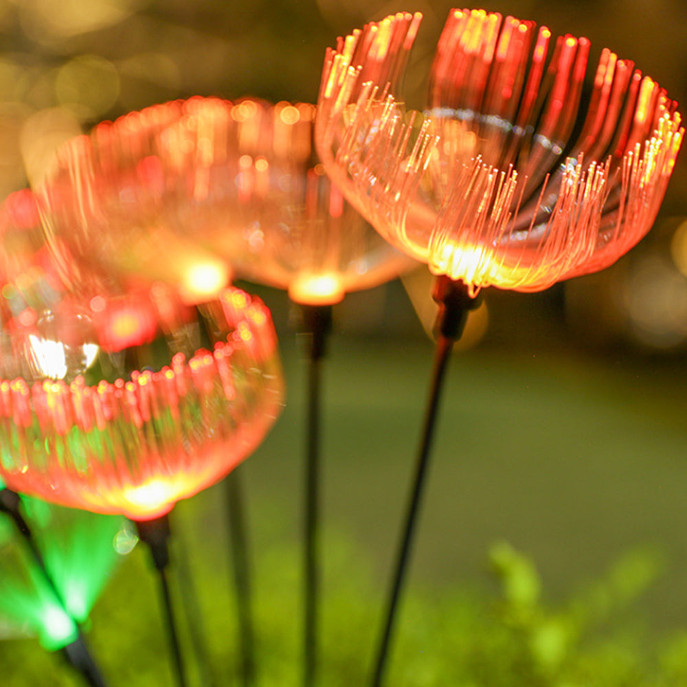 2-Pack Solar Outdoor Lights 6 Heads Color Changing Jellyfish Solar Garden Lights