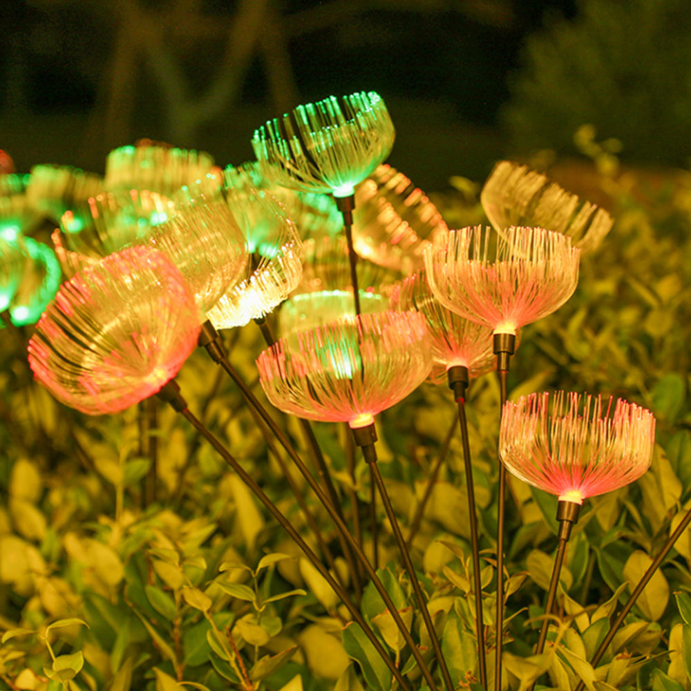 2-Pack Solar Outdoor Lights 6 Heads Color Changing Jellyfish Solar Garden Lights