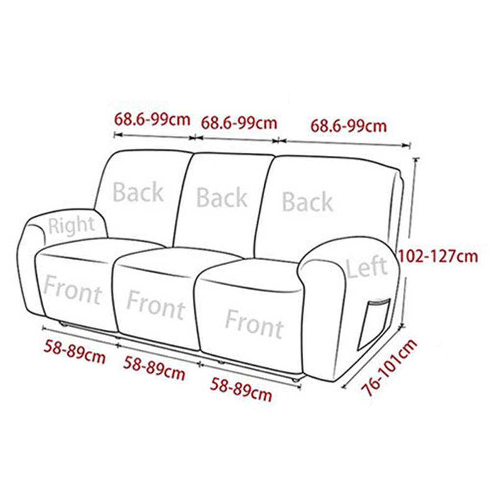 Water-Resistant Recliner Sofa Covers Soft Sofa Couch Slipcover Protector Black