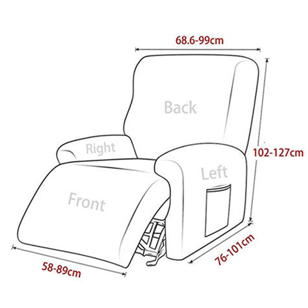 Water-Resistant Recliner Sofa Covers Soft Sofa Couch Slipcover Protector Black