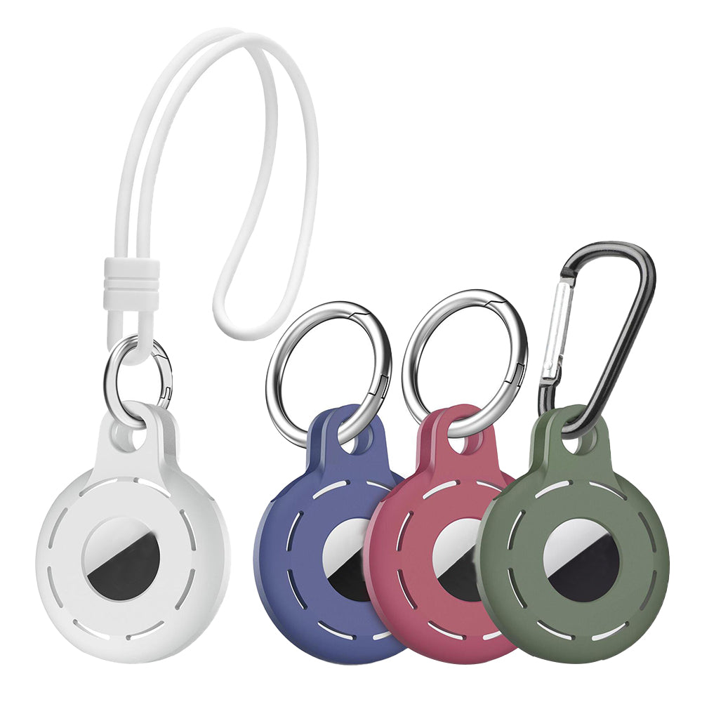 4Pcs For Apple Airtag Case Cover Anti-lost Keychain Ring Protective Case Style 1