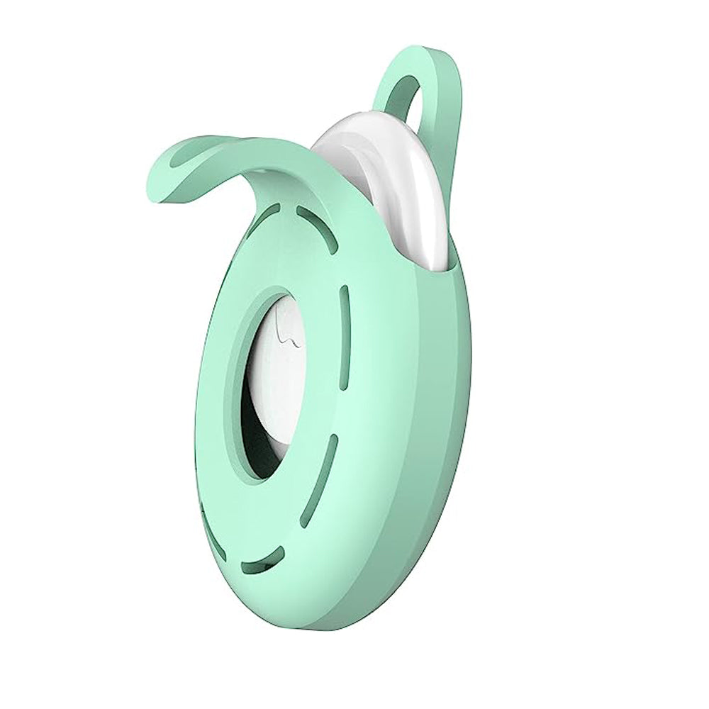 4Pcs For Apple Airtag Case Cover Anti-lost Keychain Ring Protective Case Green