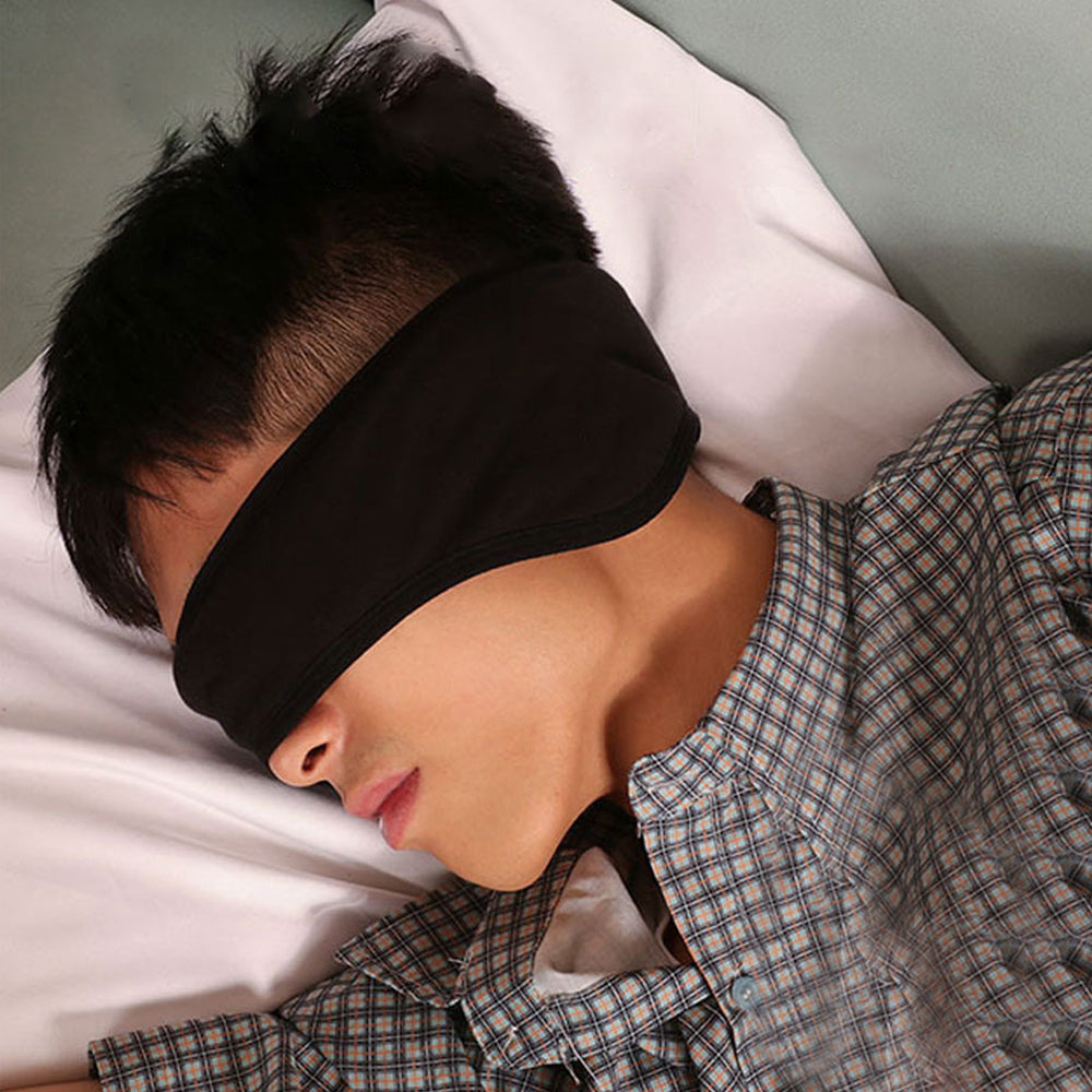 Blackout Eye Mask with Ear Muffs Sleeping Aids Relaxing Noise Cancellation Black
