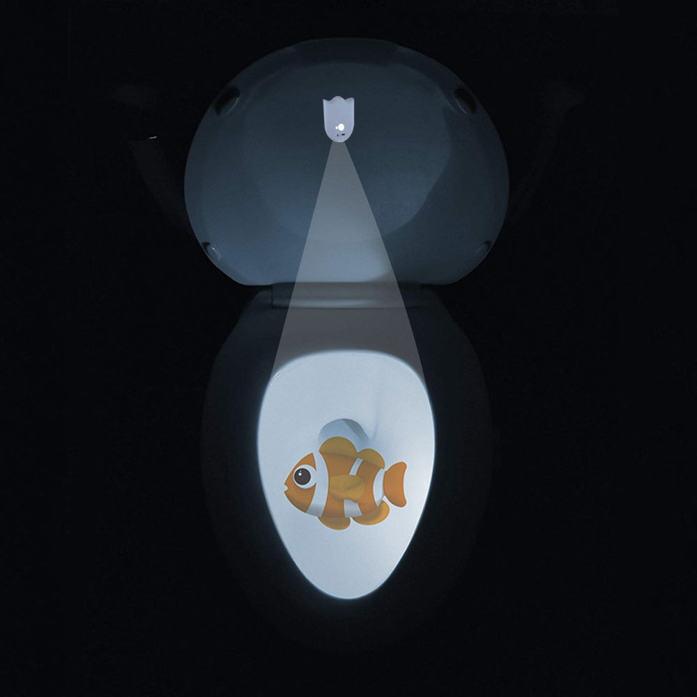 Toilet Night Light Motion Activated Projector Light Sensor Bathroom Nightlight