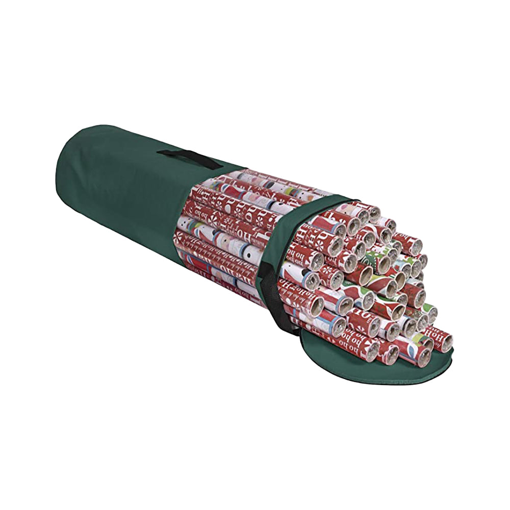 PVC Clear Wrapping Paper Storage Organizer Container Christmas Gift Storage Bag Green