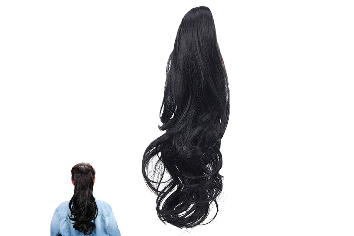 Ponytail Extension Claw Long Curly Clip in Claw Hair Extension Natural Looking Hairpiece for Women-Style 1