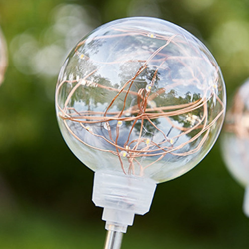 4Pcs Solar Globe Light Water-resistant Yard Stake Light Garden Landscape Light