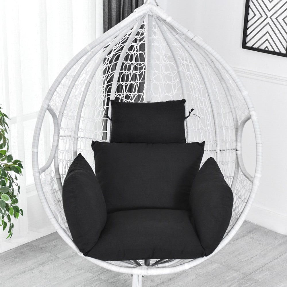 Hanging Swing Chair Cushion Egg Chair Pad Outdoor Garden Home Decor Black