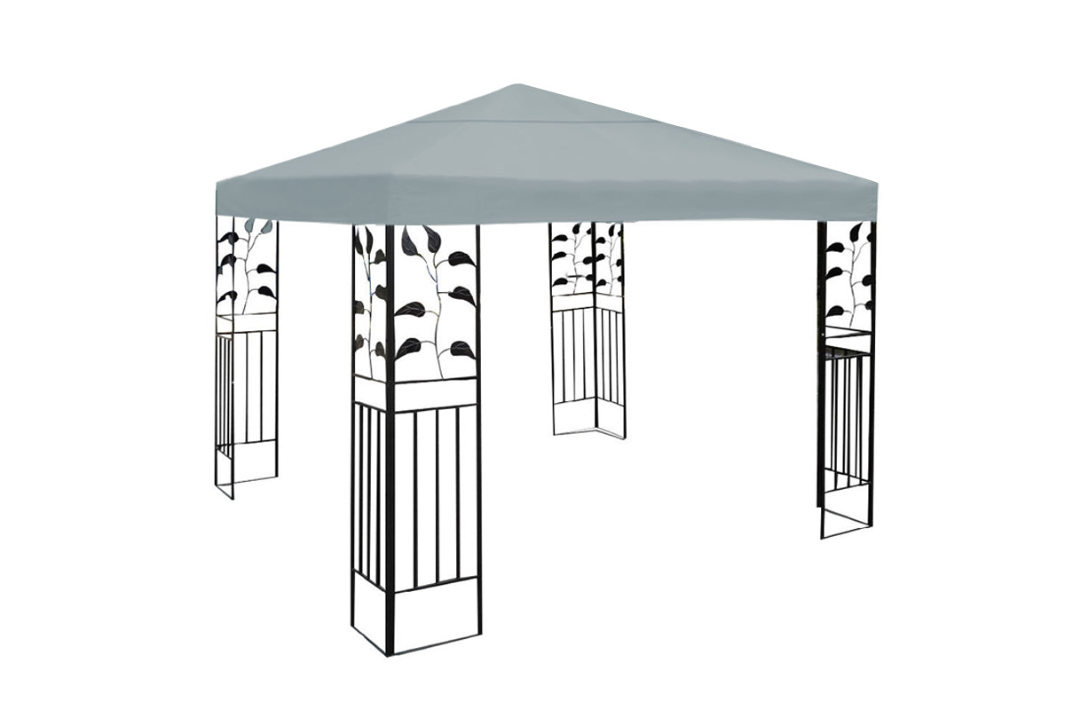 Gazebo Top Cover Replacement Canopy Cover for Outdoor Garden Yard Patio-Gray