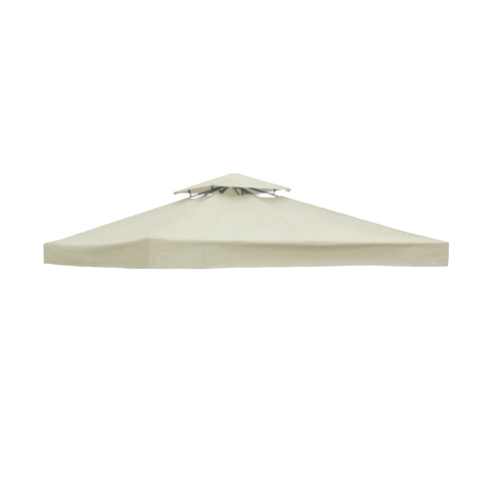 2-Tier Gazebo Replacement Top Cover Pergola Top Cover Outdoor Canopy Cover Garden Yard Decor Beige