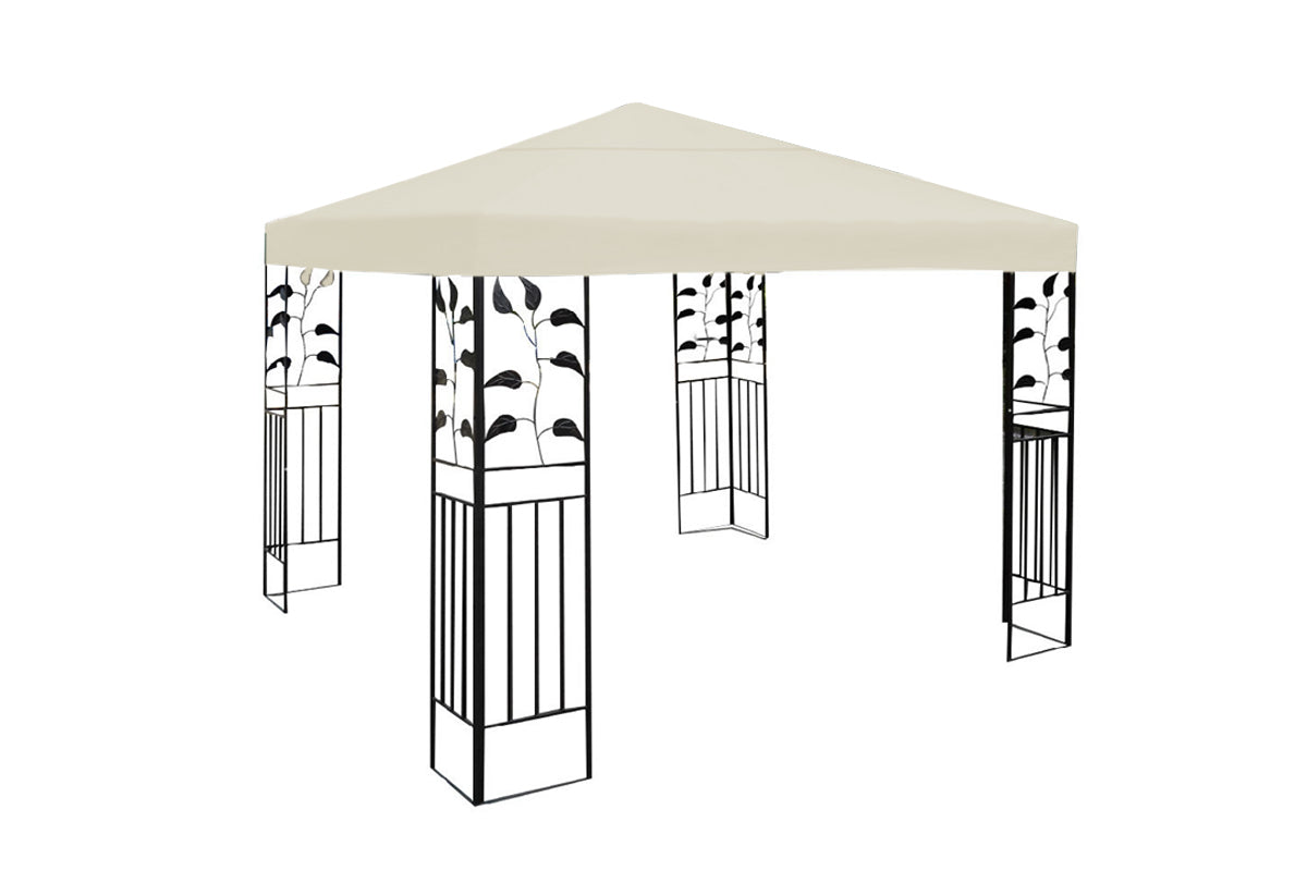 Gazebo Top Cover Replacement Canopy Cover for Outdoor Garden Yard Patio-Beige