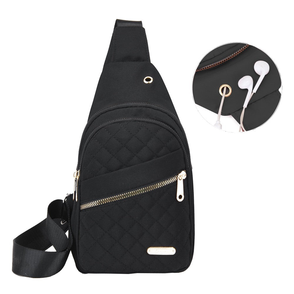 Women Chest Bag Sling Bag Crossbody Bag Shoulder Bag Black