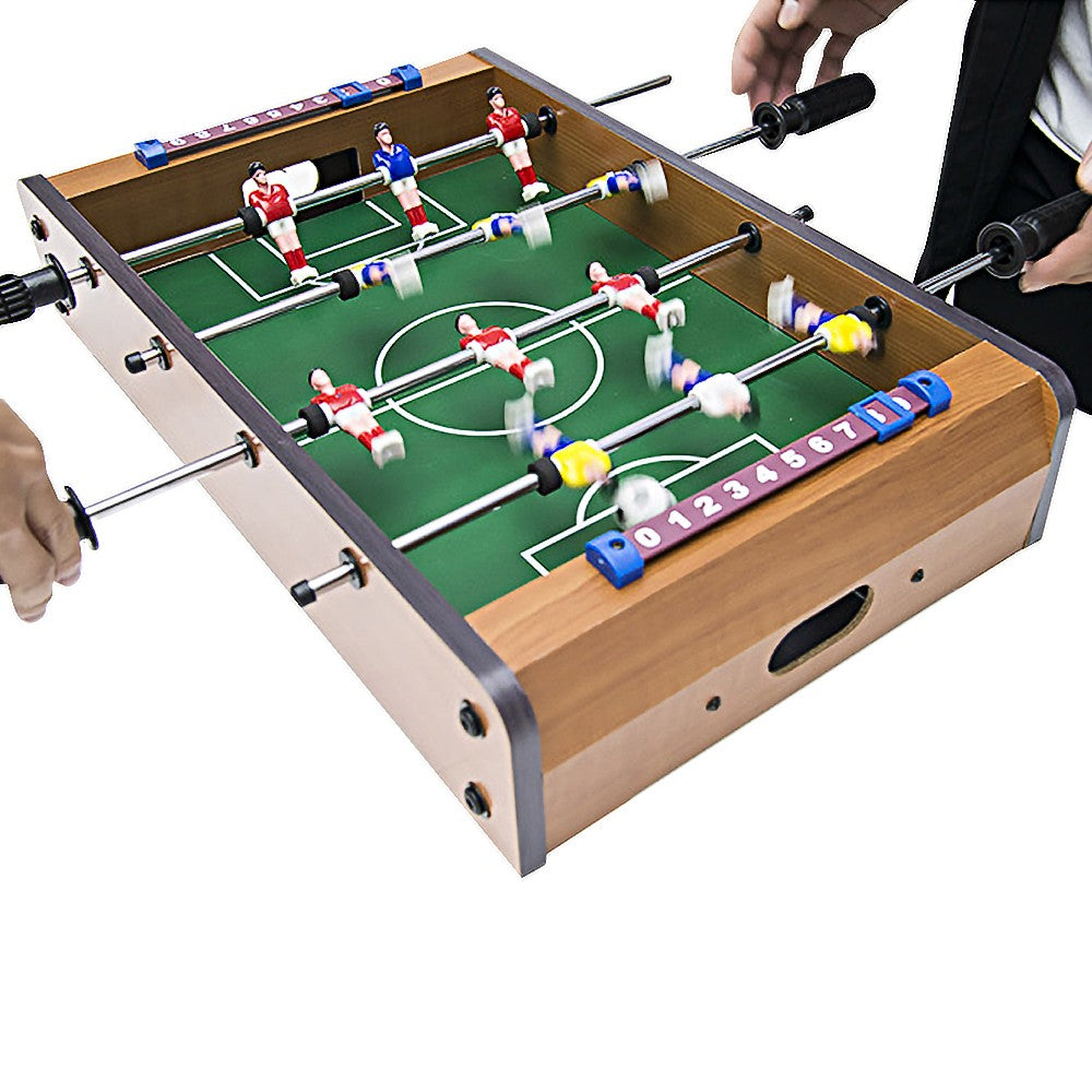 Foosball Games Set Table Top Football Game Set Kids Sport Toy Set with Two Balls and Score Keeper