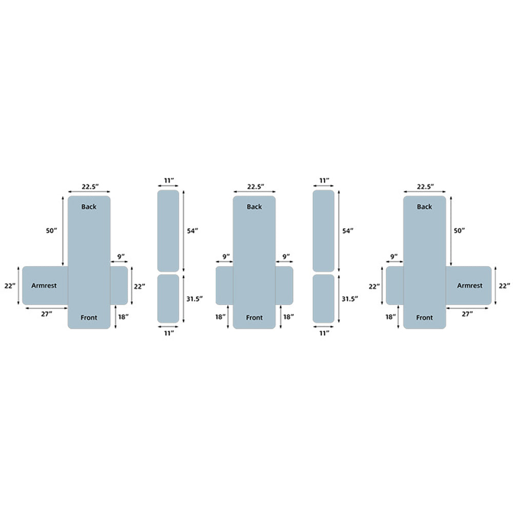 3-Seater Water Resistant Non-Slip Split Recliner Couch Cover with Console Sofa Chair Protector Slipcovers Navy Blue