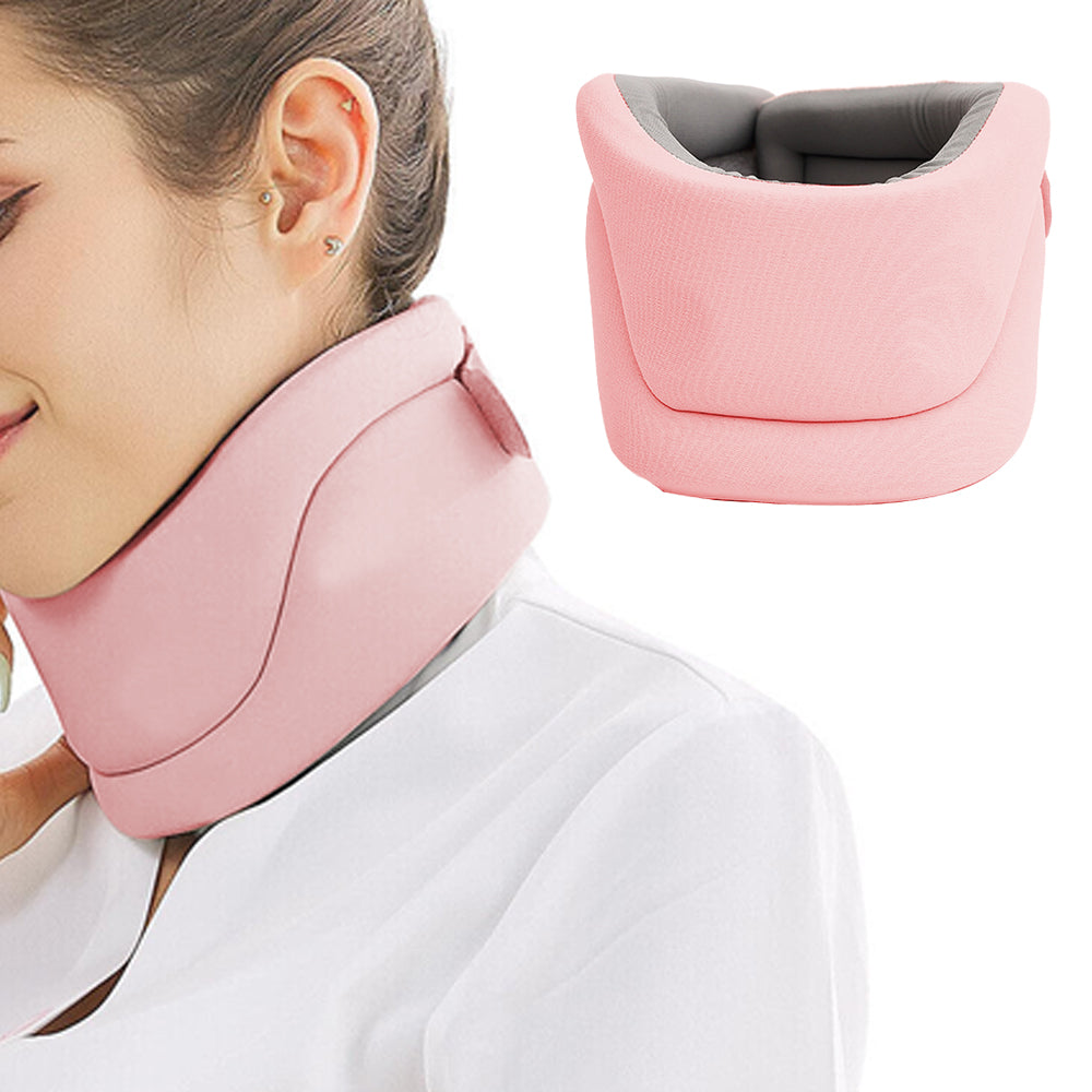 Cervicorrect Neck Brace Cervical Support Ergonomic Neck Collar for Travel Napping Pink