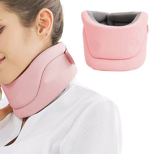 Cervicorrect Neck Brace Cervical Support Ergonomic Neck Collar for Travel Napping Pink