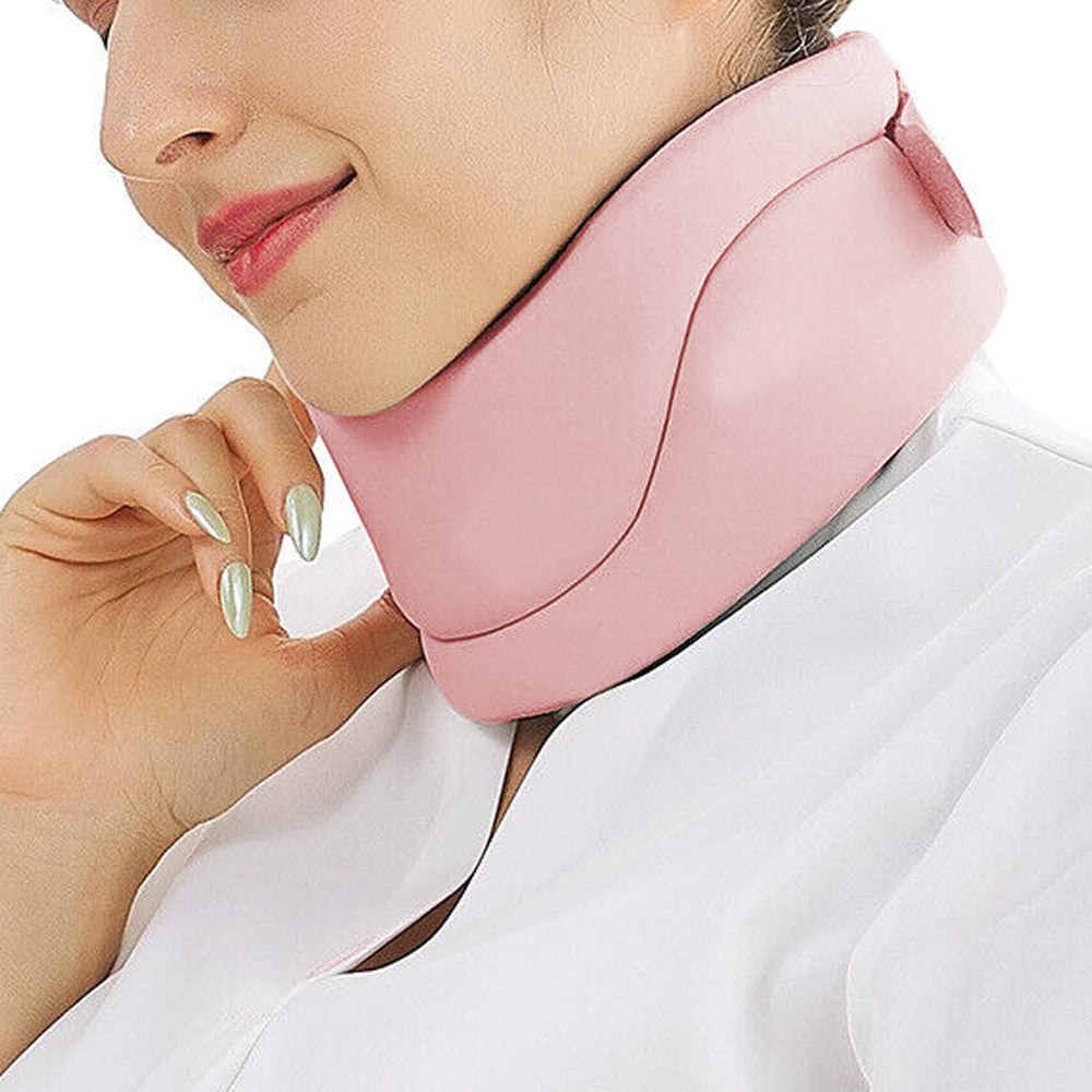 Cervicorrect Neck Brace Cervical Support Ergonomic Neck Collar for Travel Napping Pink