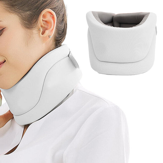 Cervicorrect Neck Brace Cervical Support Ergonomic Neck Collar for Travel Napping White