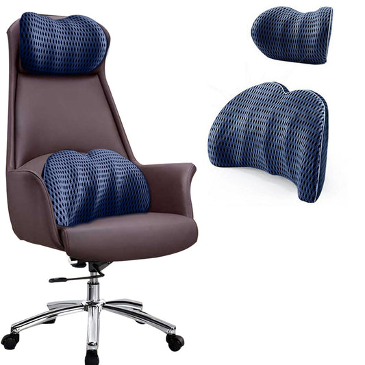 2Pcs Set Lumbar Neck Support Pillow Memory Foam Cushion for Car Office Chair Seat (Copy)
