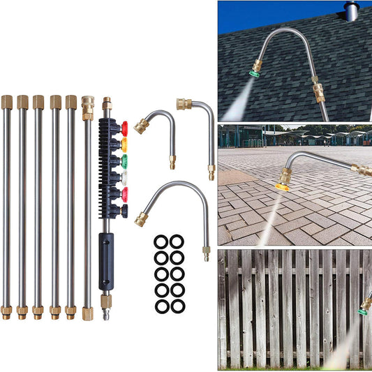 Pressure Washer Extension Wand Set Power Washer Lance with Nozzle Tips 1/4 inch Quick Connect