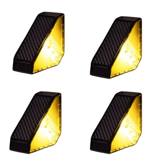 4Pcs Solar Triangle Stair Lights Outdoor Step Lights for Deck Front Porch Patio Decor Warm