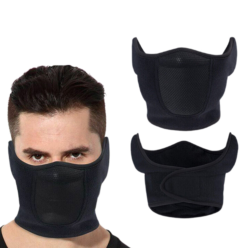 2Pcs Balaclava Winter Ski Mask Windproof Thermal Fleece Face Mask for Outdoor Sports Black