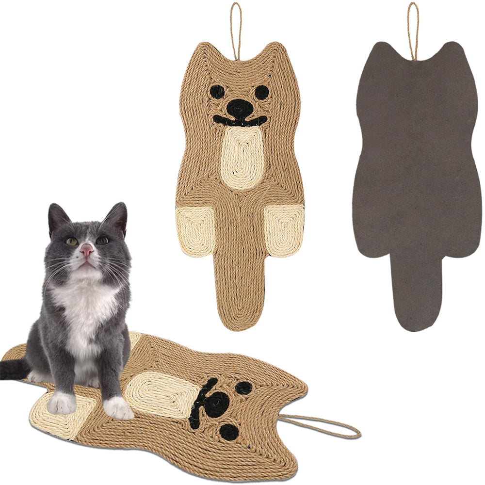 Hanging Pet Cat Scratcher Claw Pad Sisal Scratching Mat Cat Style
