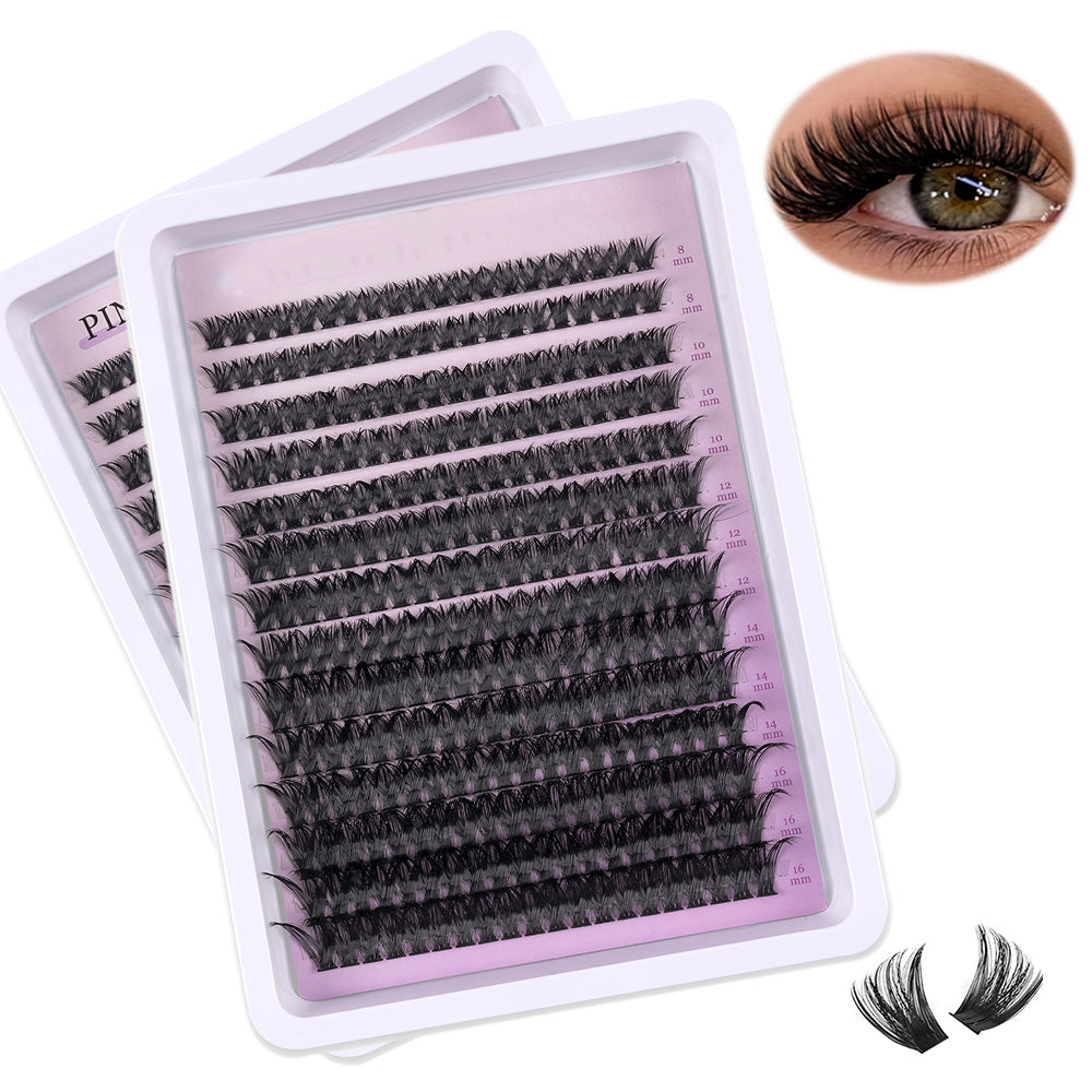 560Pcs Set Lash Clusters Wispy Fake Eyelash Extensions 8-16mm DIY Individual Lashes