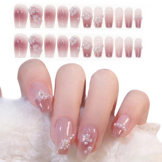 22Pcs Set Press-on nails Reusable Gel-on False Nail Tip Nail Art Tools Style 3