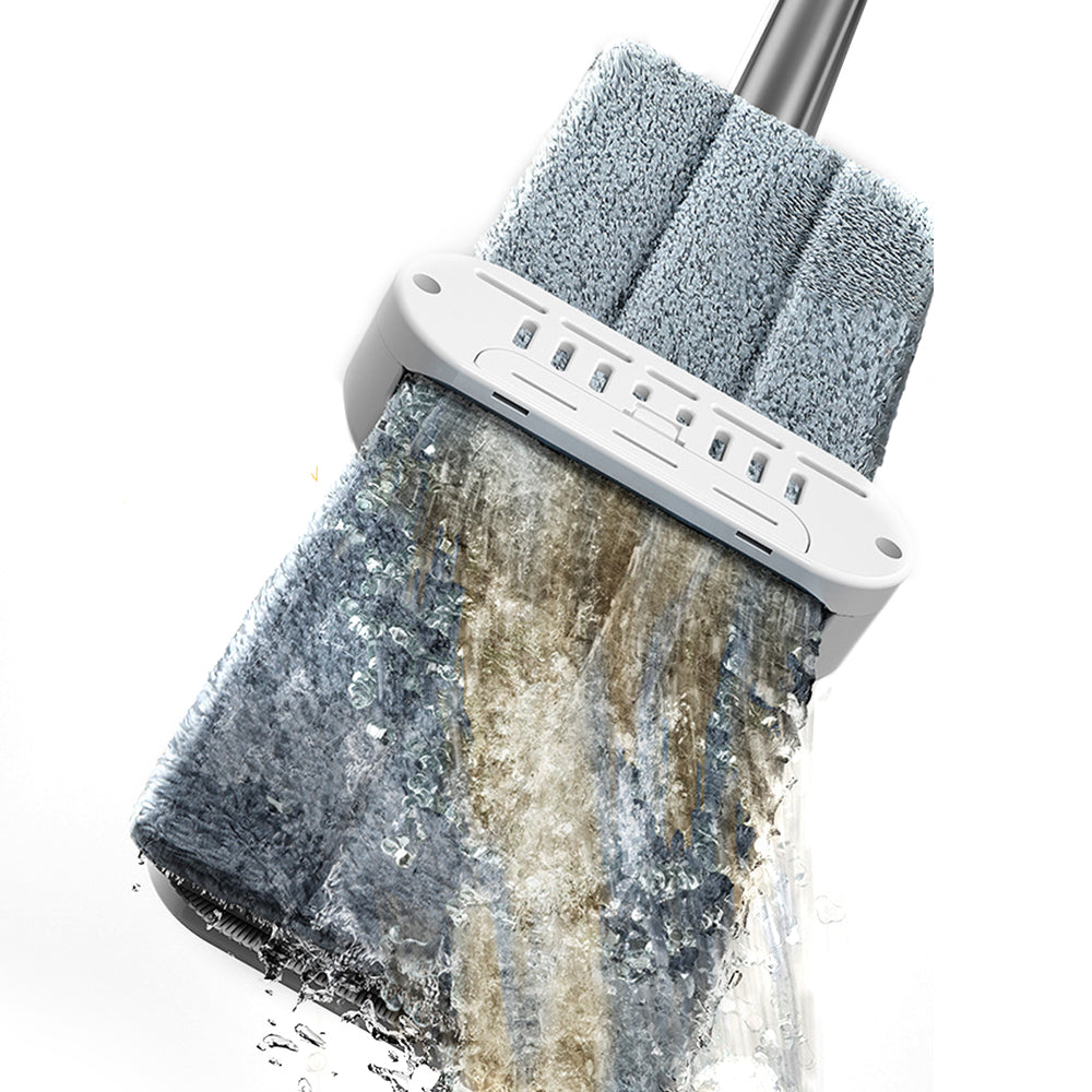 Self Wringing Spray Mop Hands-Free Mite Removal Floor Mop with 5 Replaceable Mop Cloth