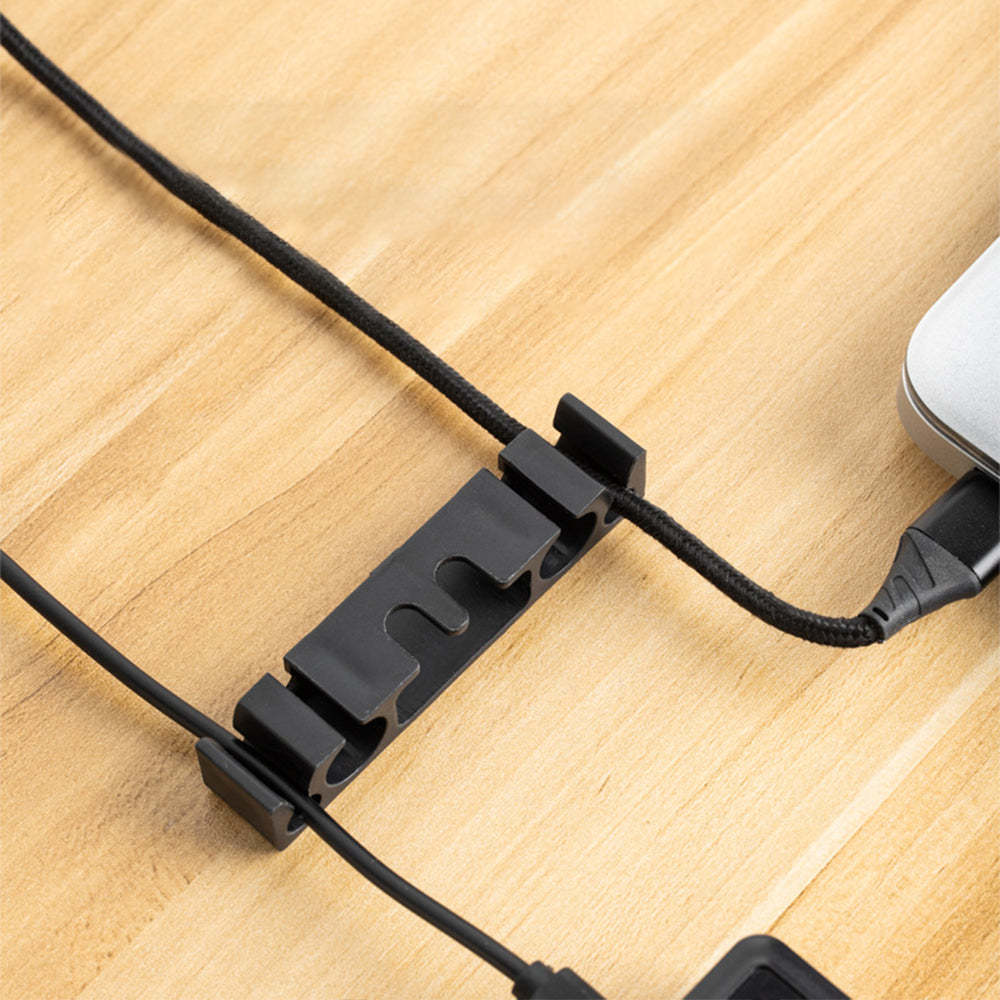 5Pcs Punching Free Black Cable Organizer Holder