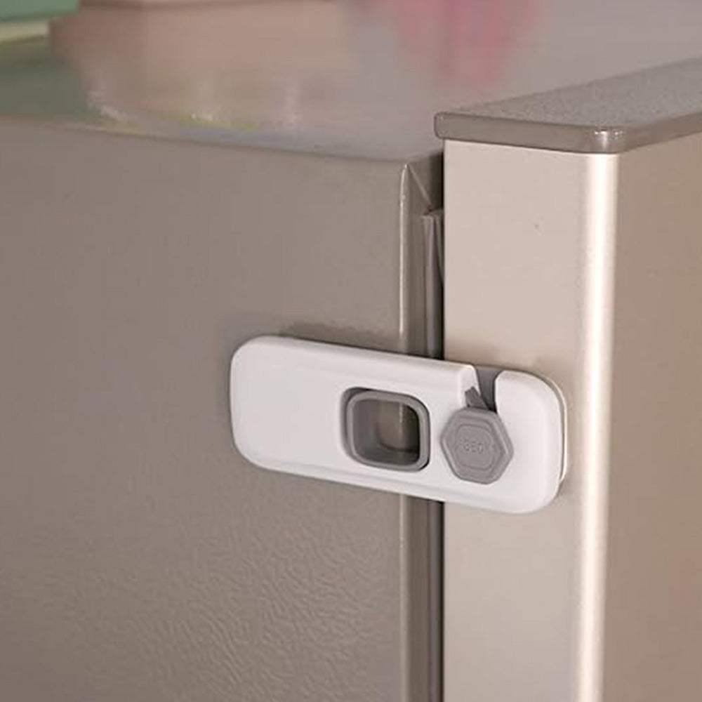 5Pcs Kid Proof Refrigerator Lock Freezer Door Security Lock for Fridge Cabinets Light Grey
