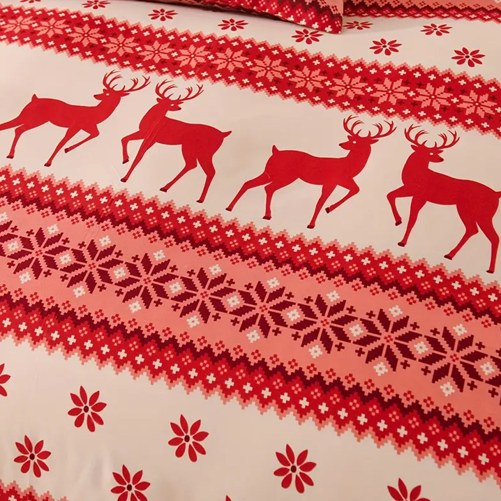 Christmas Bedding Set Quilt Cover Pillowcases Set Xmas Printed Bedding Christmas Decor Style 1