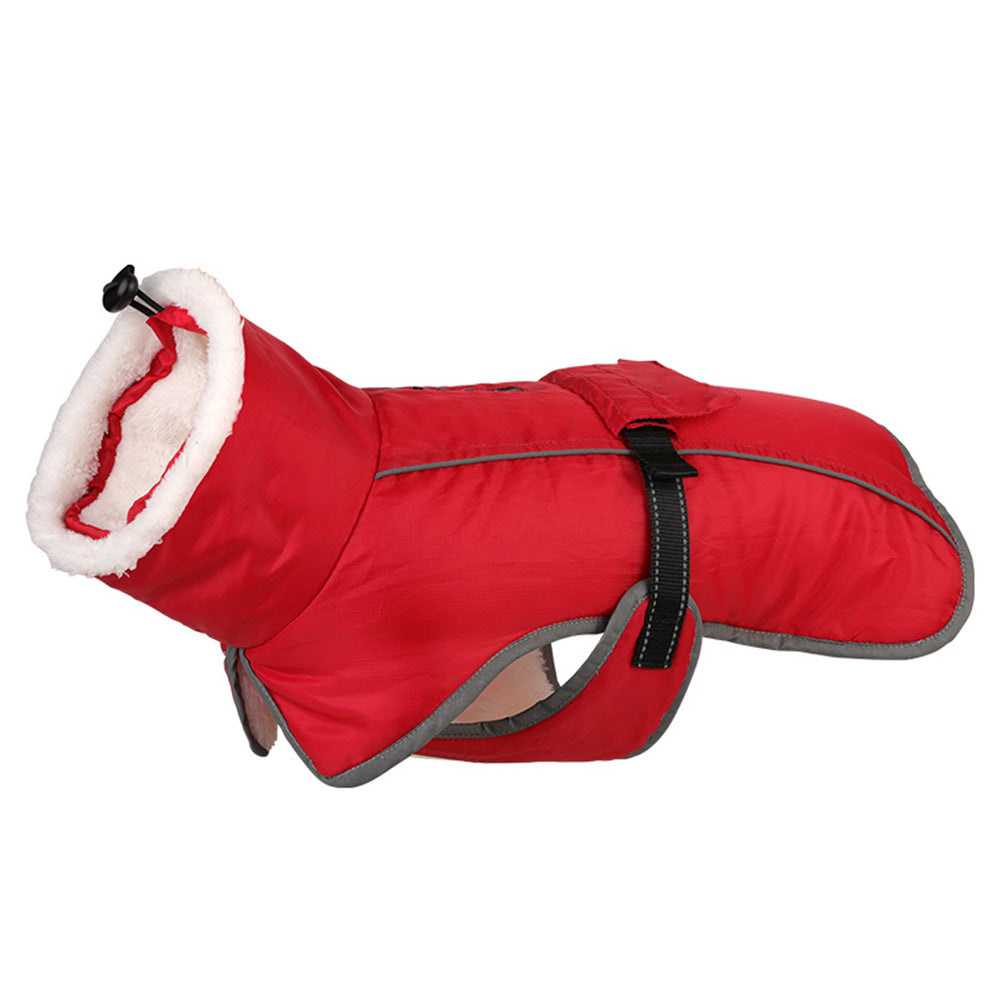 Winter Dog Coat Water Repellent Jacket for Small and Large Breeds Red
