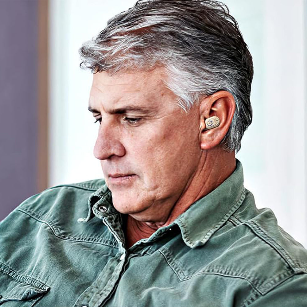 Pair of Invisible Digital Hearing Aids Rechargeable Mini Sound Enhancer Amplifier with Charging Case Style 2