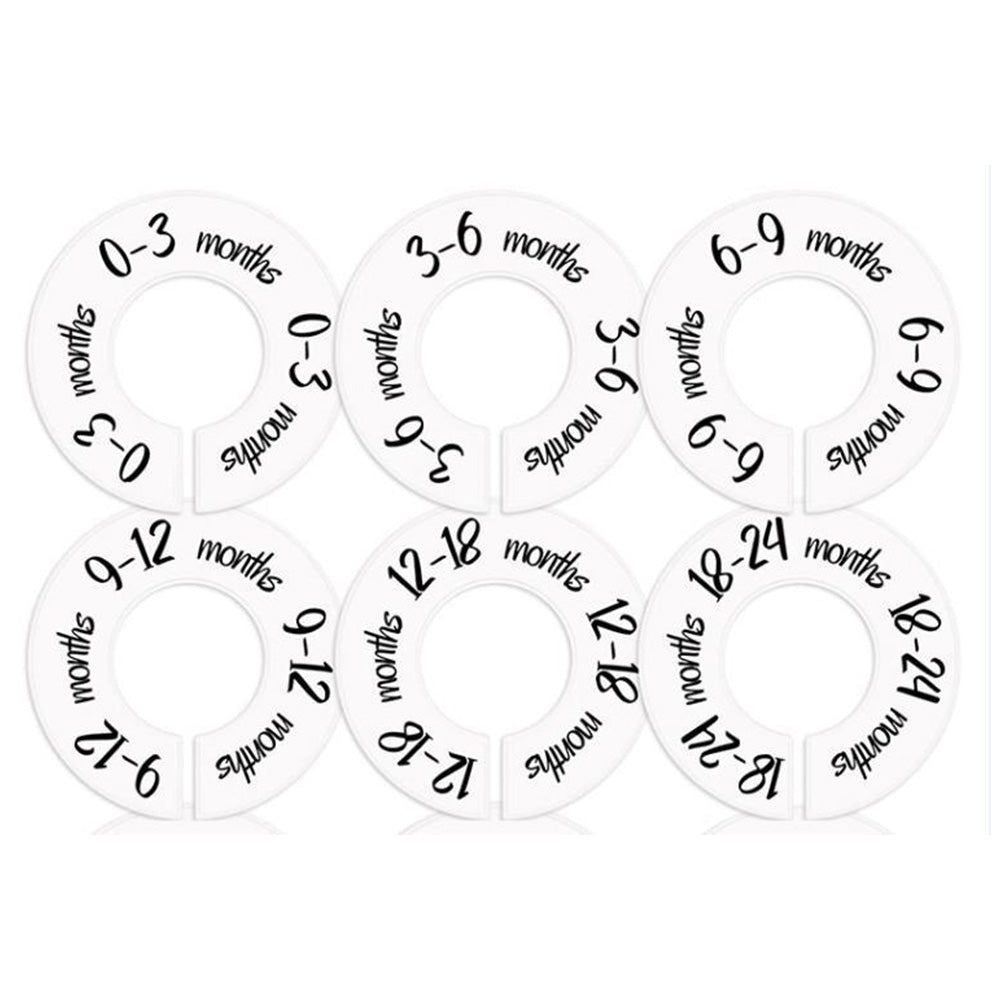 6Pcs Closet Dividers Unisex Clothes Size Age Dividers Closet Wardrobe Clothing Organizer