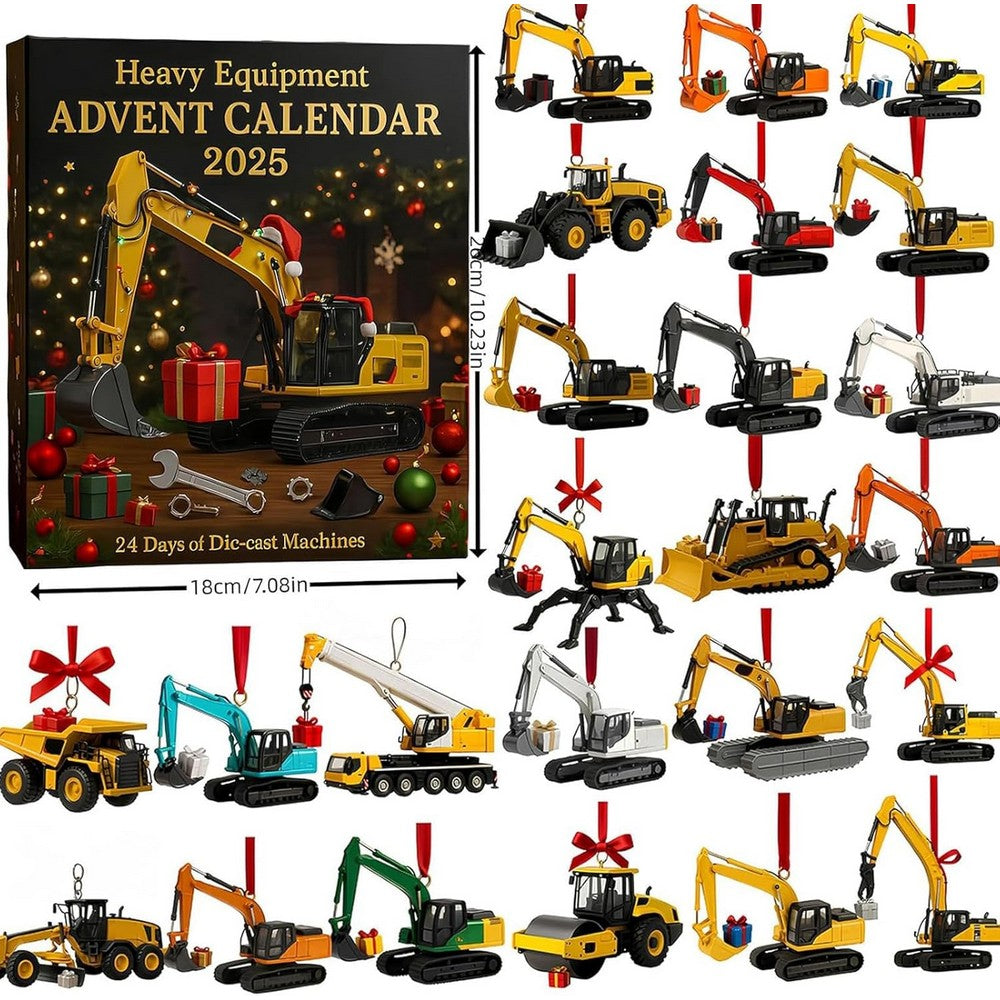 Engineering Vehicle Series Christmas Advent Calendar with 24 Daily Surprises