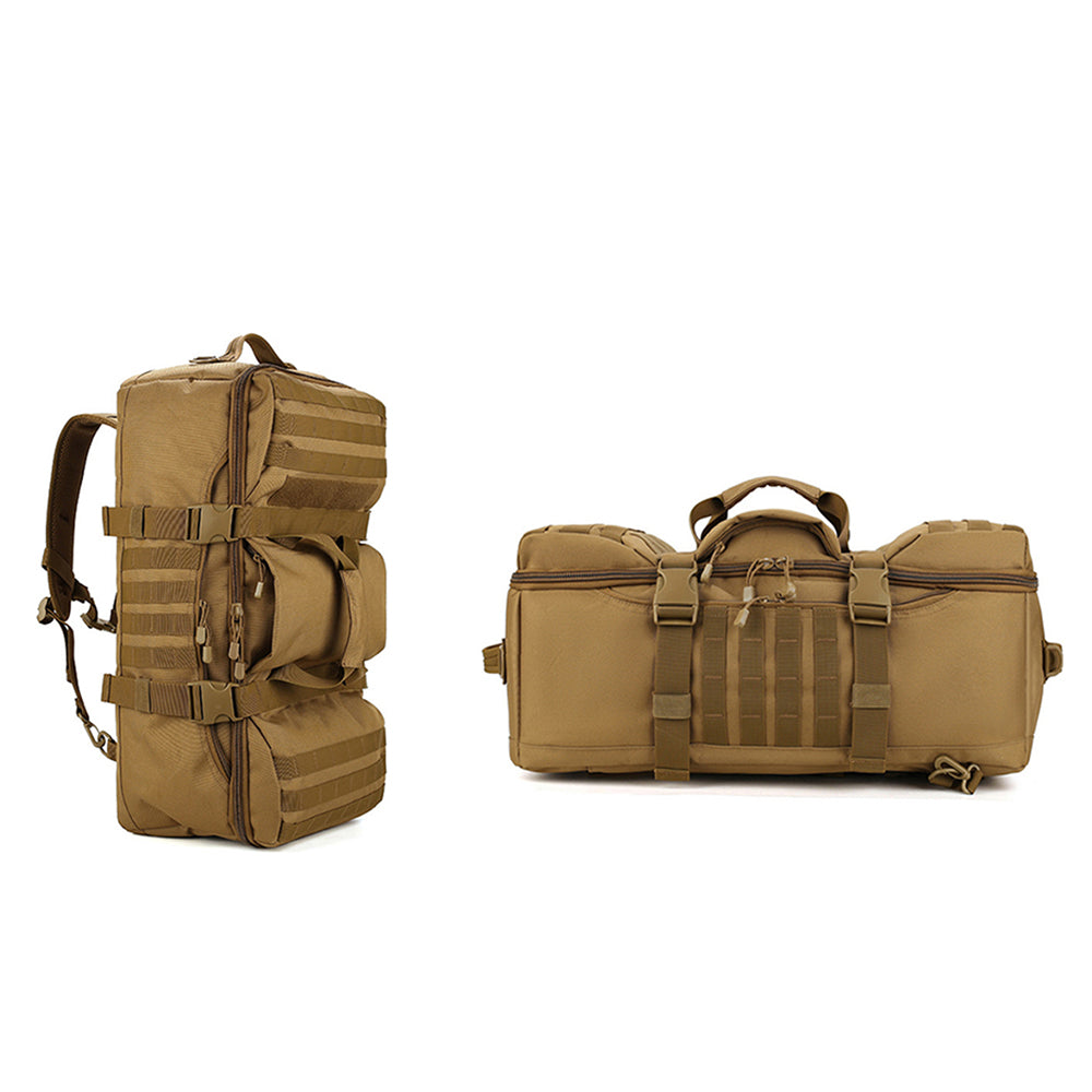60L Military Tactical Backpack Trekking Rucksack Travel Sports Duffle Bag Khaki