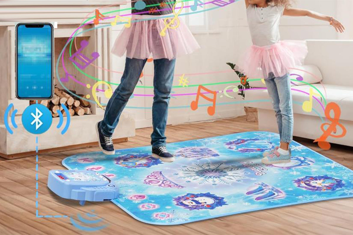 Music Dance Pad Toy  LED Lights Princess Dancing Mat with 8 Button Music Mode