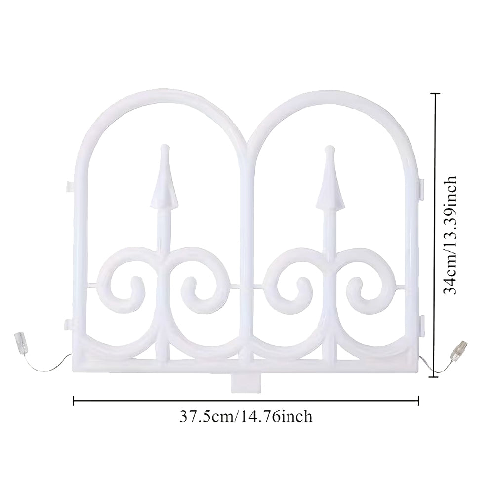 8 Pack European Arch Solar Light IP65 Solar Garden Fence Light - Warm White