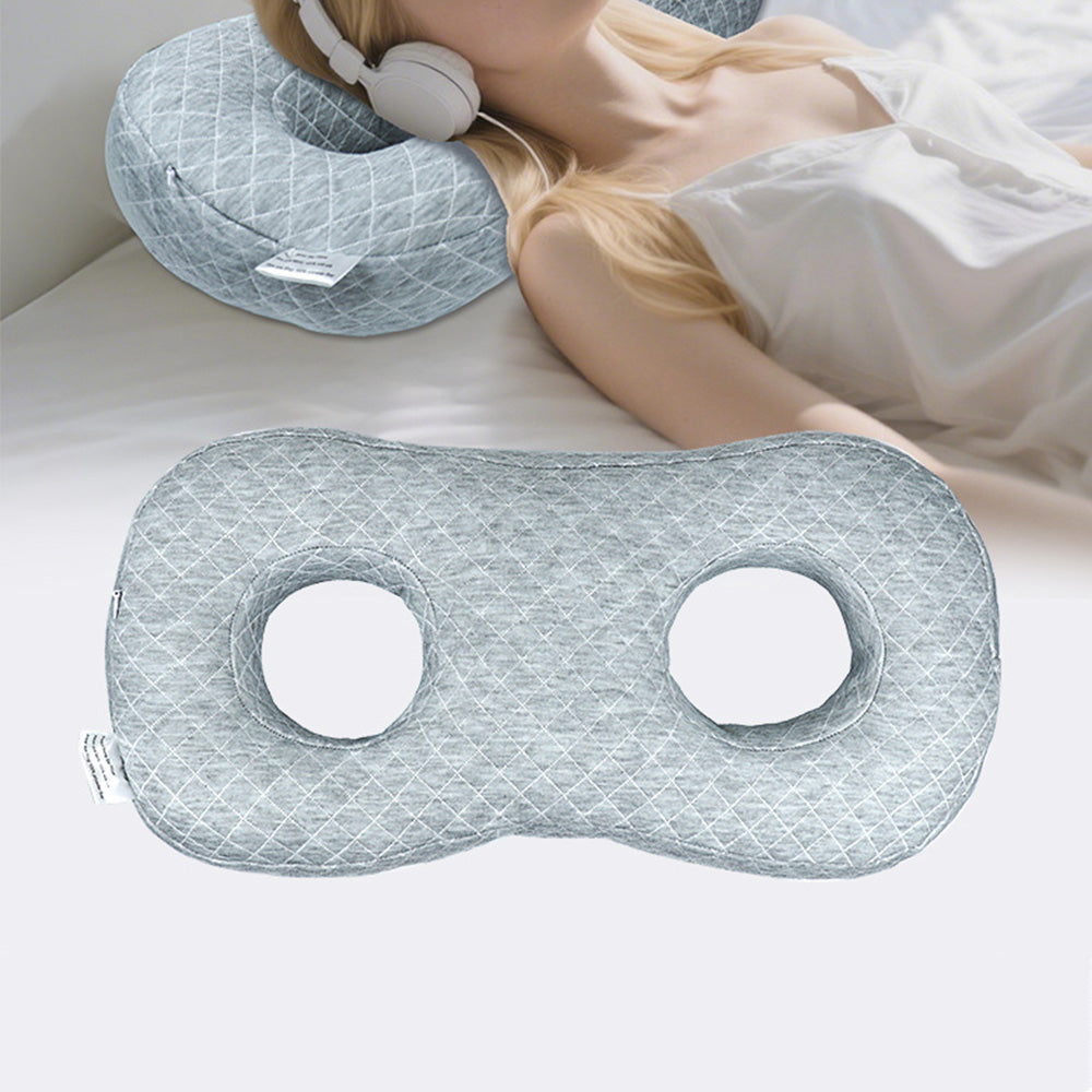Double Hole Ear Protection Pillow Figure-8 Design