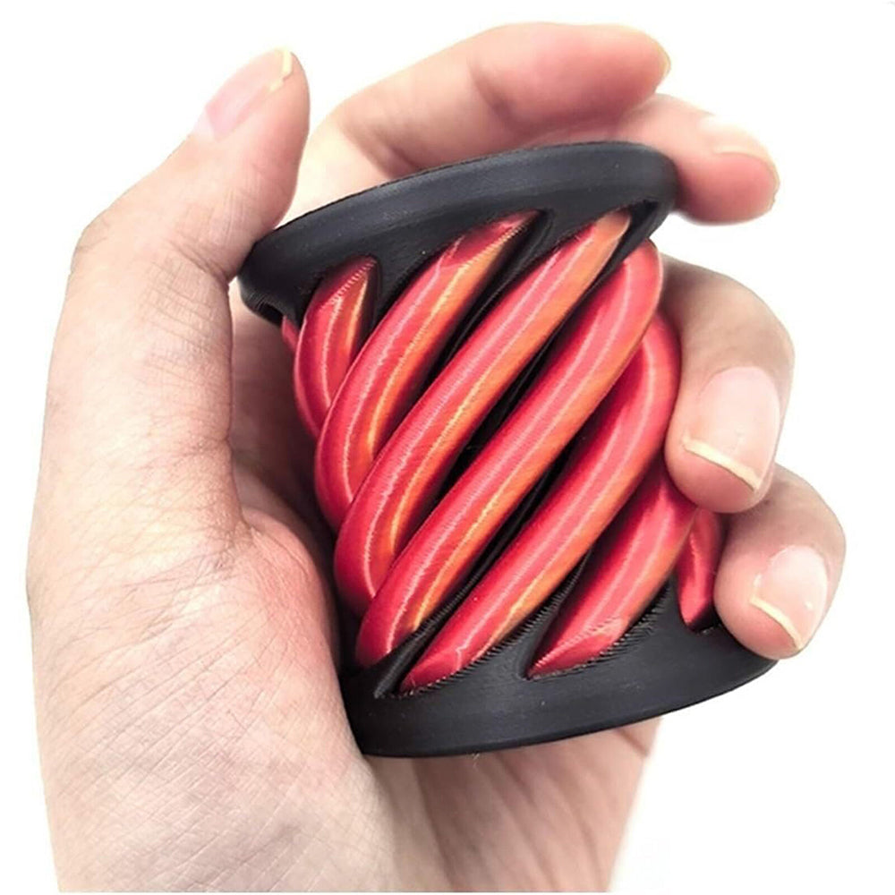Spiral Cylindrical Passthrough Sculpture 3D Printed Fidget Toy