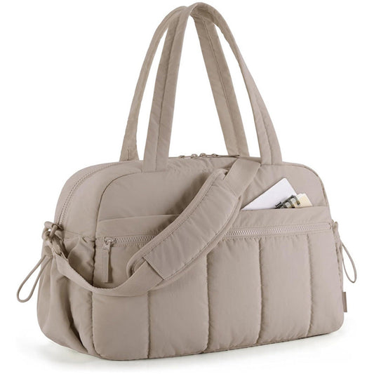 Gym Bag for Women Travel Duffle Bag with Wet Pocket Carry on Weekender Bag Khaki