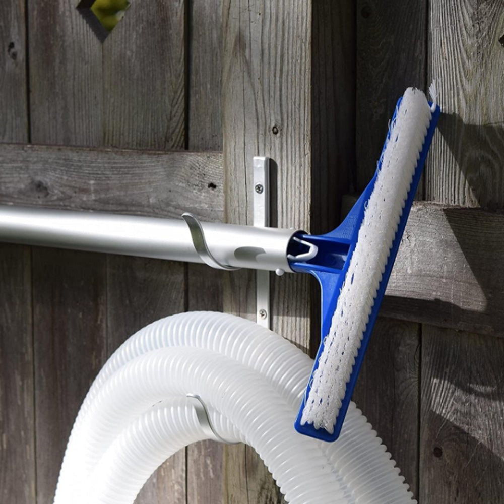 2Pcs Set Aluminum Pool Hanger Hook for Pool Pole Hose Brush Garden Tool