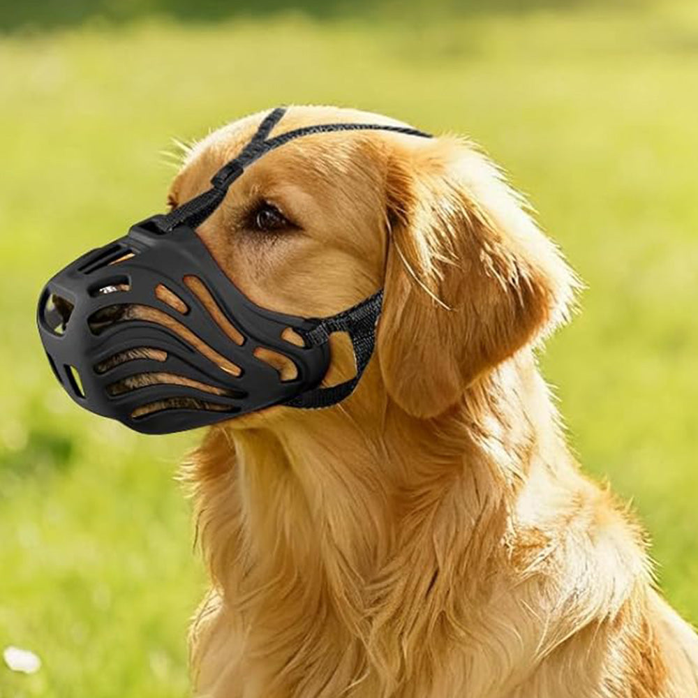 Soft Silicone Dog Muzzle Basket Breathable Anti Biting Chewing for Small Large Dogs