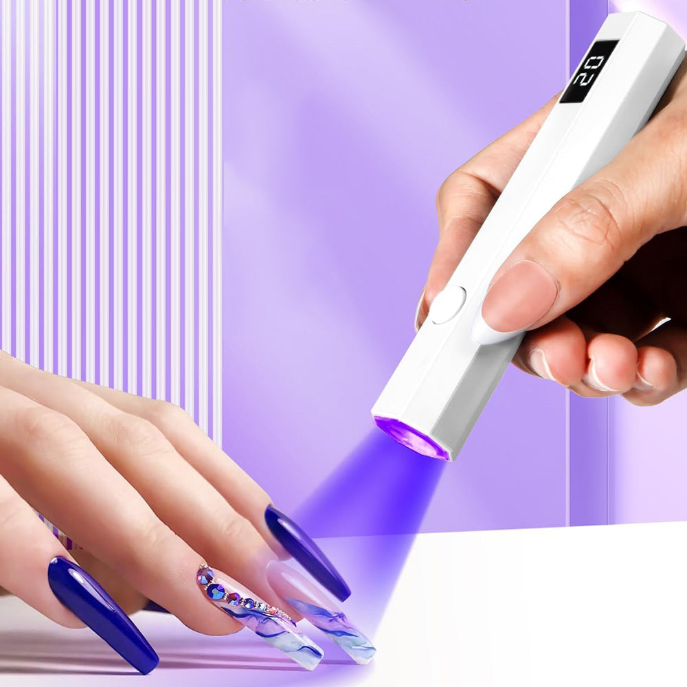 Handheld UV Nail Lamp ¨C Portable Gel Nail Dryer for Home and Salon Use White