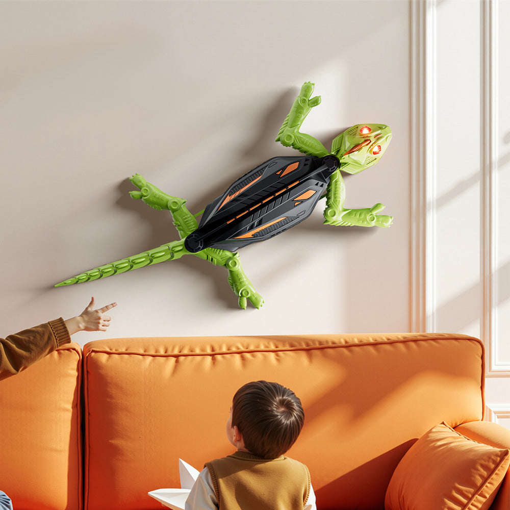Wall Climbing RC Chameleon Toy ¨C Wall Crawler Lizard with LED Eyes for Kids