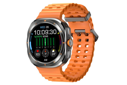 Smart Watch 1.43-Inch Fitness Watch with Heart Rate Sleep Monitor Blood Oxygen Sedentary Reminder OTA SOS Activity Tracker-Orange